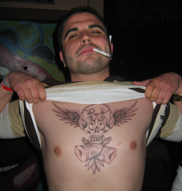 Jon Ward and his Darth Vato Booze Angel Tattoo Jon Ward and his Darth Vato Booze Angel Tattoo